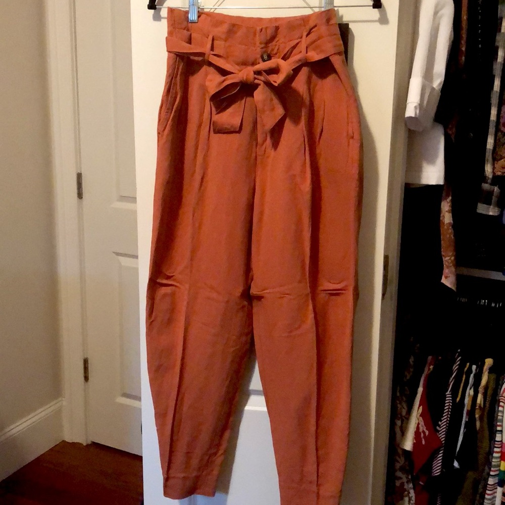 NWT Madewell Linen-blend Paperbag Pants